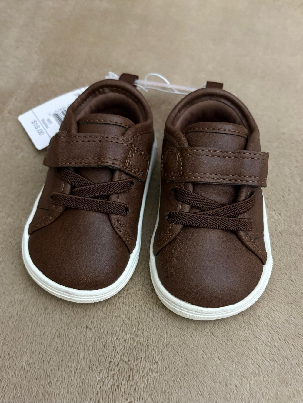 Carter's Just One Baby Boy Dark Brown Sneakers Size 3